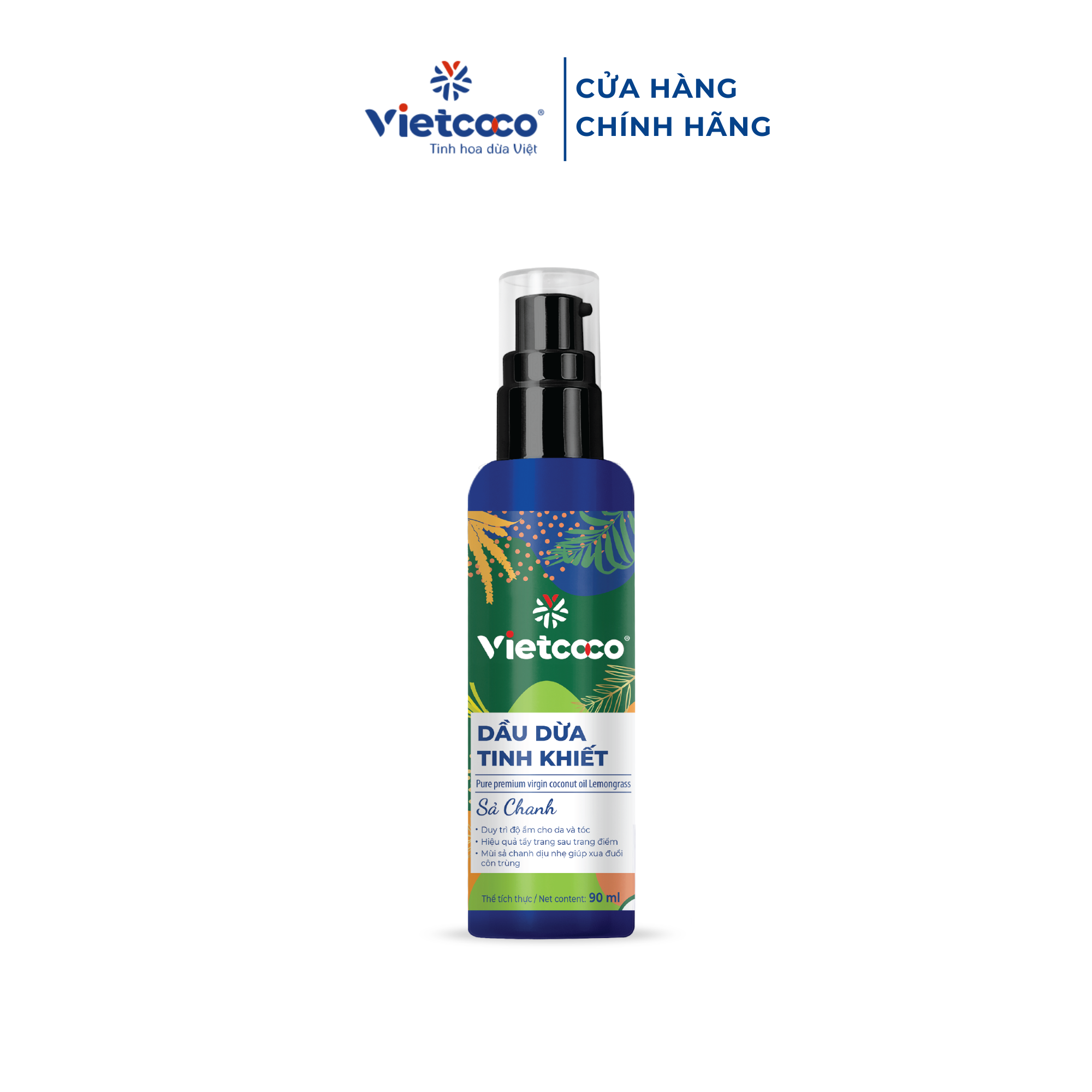 Dầu dừa tinh khiết sả chanh VIETCOCO 90ml